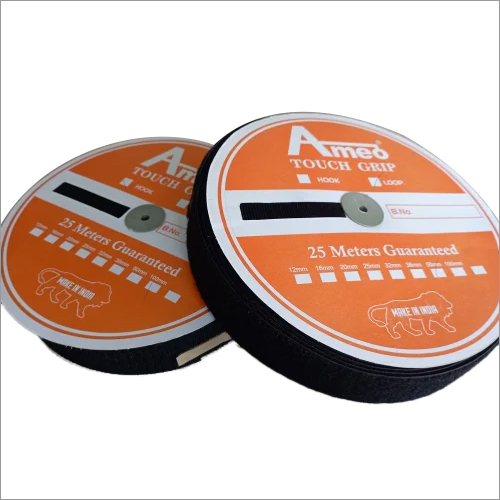Black 70% Polyester Hook And Loop Tape
