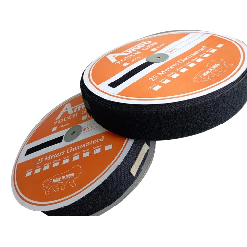 Black 70% Polyester Hook And Loop Tape