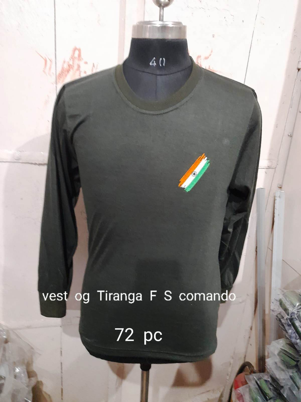 Vest Uri Tiranga F S - Nylon Fabric, Size M, V-neck, Long Sleeves, Unisex, Og Colour | Suitable For All Age Groups