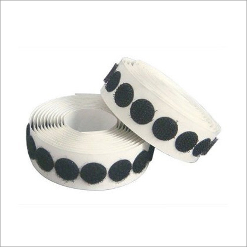 White Nylon Hook And Loop Coins