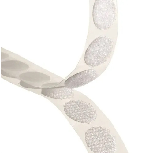 White Nylon Hook And Loop Coins