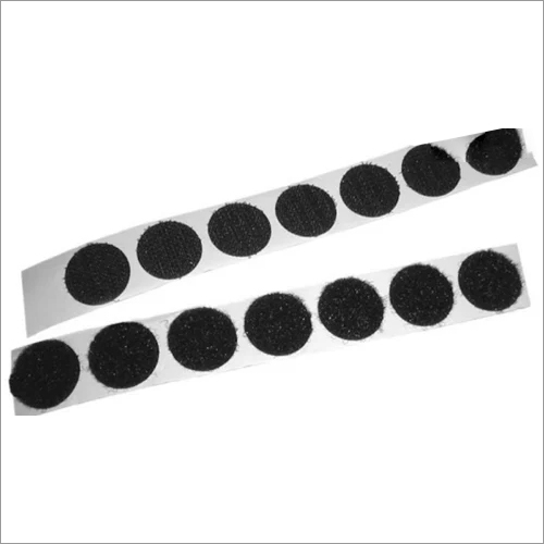 White Nylon Hook And Loop Coins