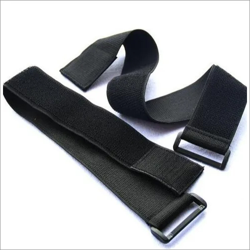 Black Nylon Hook And Loop Strap With Buckle