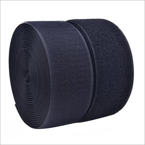 Single Sided Heat Resistant Hook And Loop Tape - 25m X 1 Inch | Black Color, High Quality, Ideal For Industrial And Commercial Use