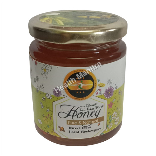 250 Grams Babool Desi Kikar Floral Honey - 1st Class Quality, Nil Moisture | Antioxidant Rich, Natural Anti-Bacterial Properties, Sweet Flavor