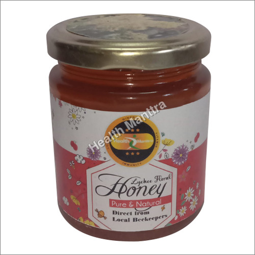 250 Grams Lychee Floral Honey - Thick, Viscous Texture | Nil Moisture, Mildly Sweet Flavor, Ideal for Toast and Tea