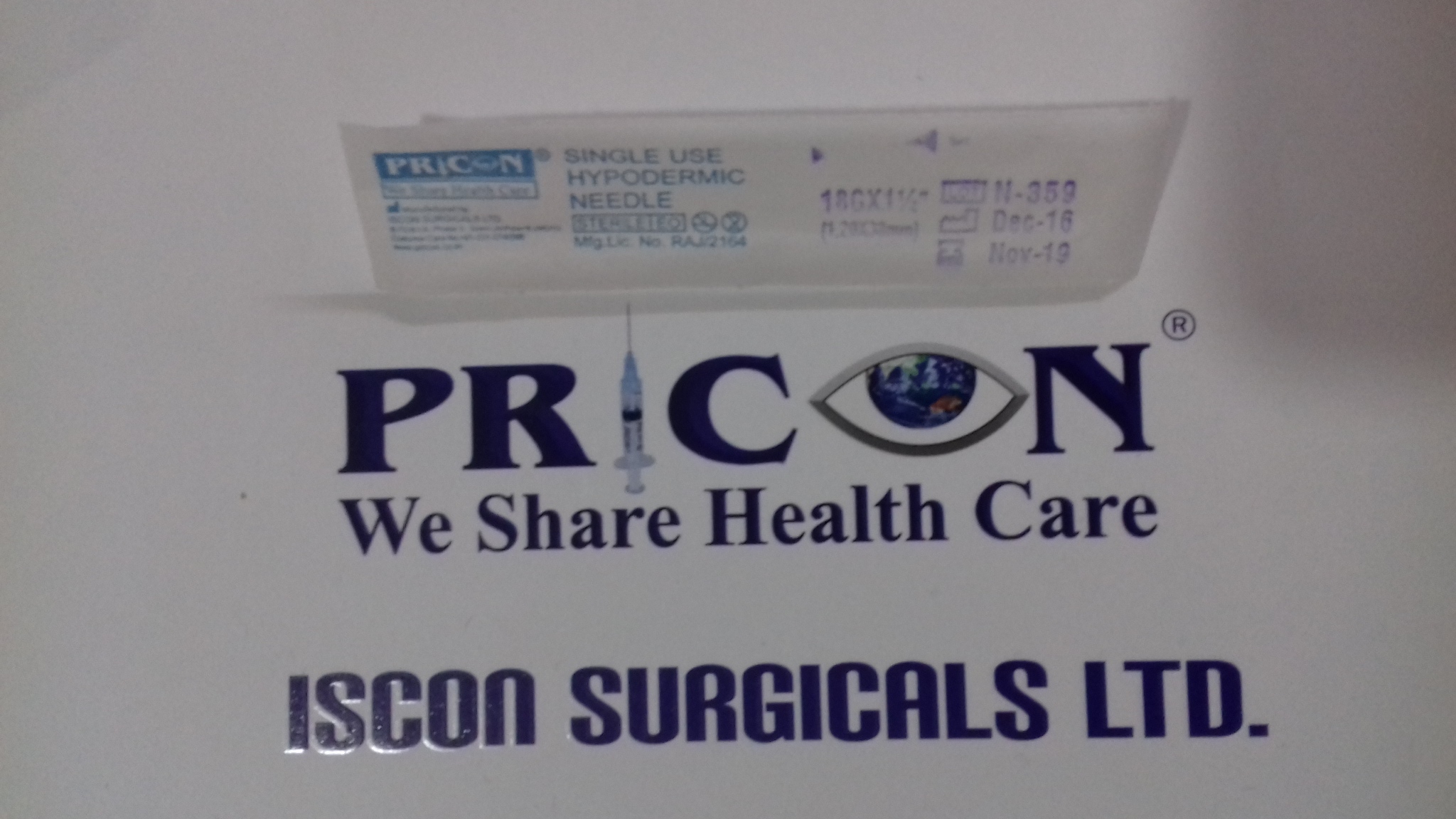 Single Use Needle - Stainless Steel, 18g & 19g | Eo Sterilized, Individually Blister Packed, Iso 7864 & Is 10564 Certified