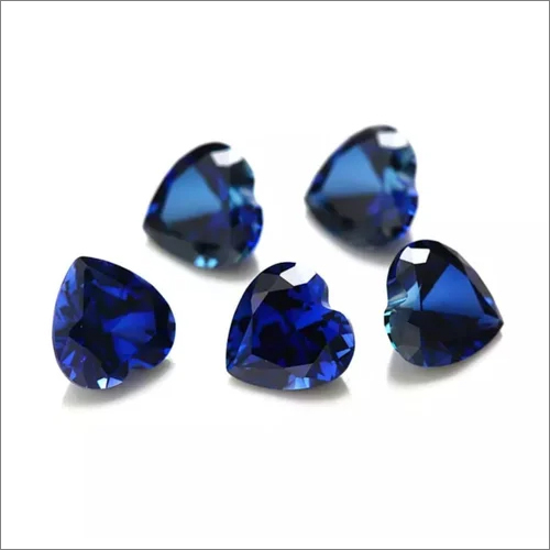 Heart Shape Nano Cubic Zirconia - Size 1-15 Mm, Blue Stone | High Purity Gemstone For Elegant Jewelry Creation