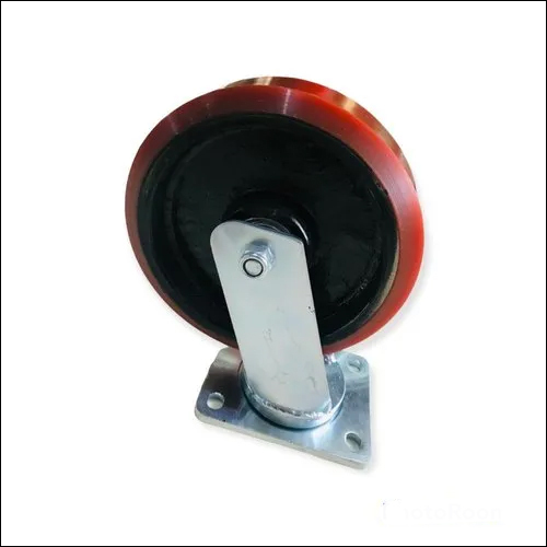 Red & Black 8 Cast Iron Pu Wheel