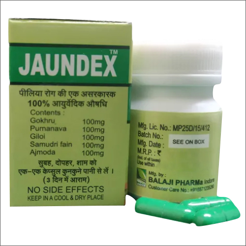 Ayurvedic Jaundex Capsules Age Group: For Adults