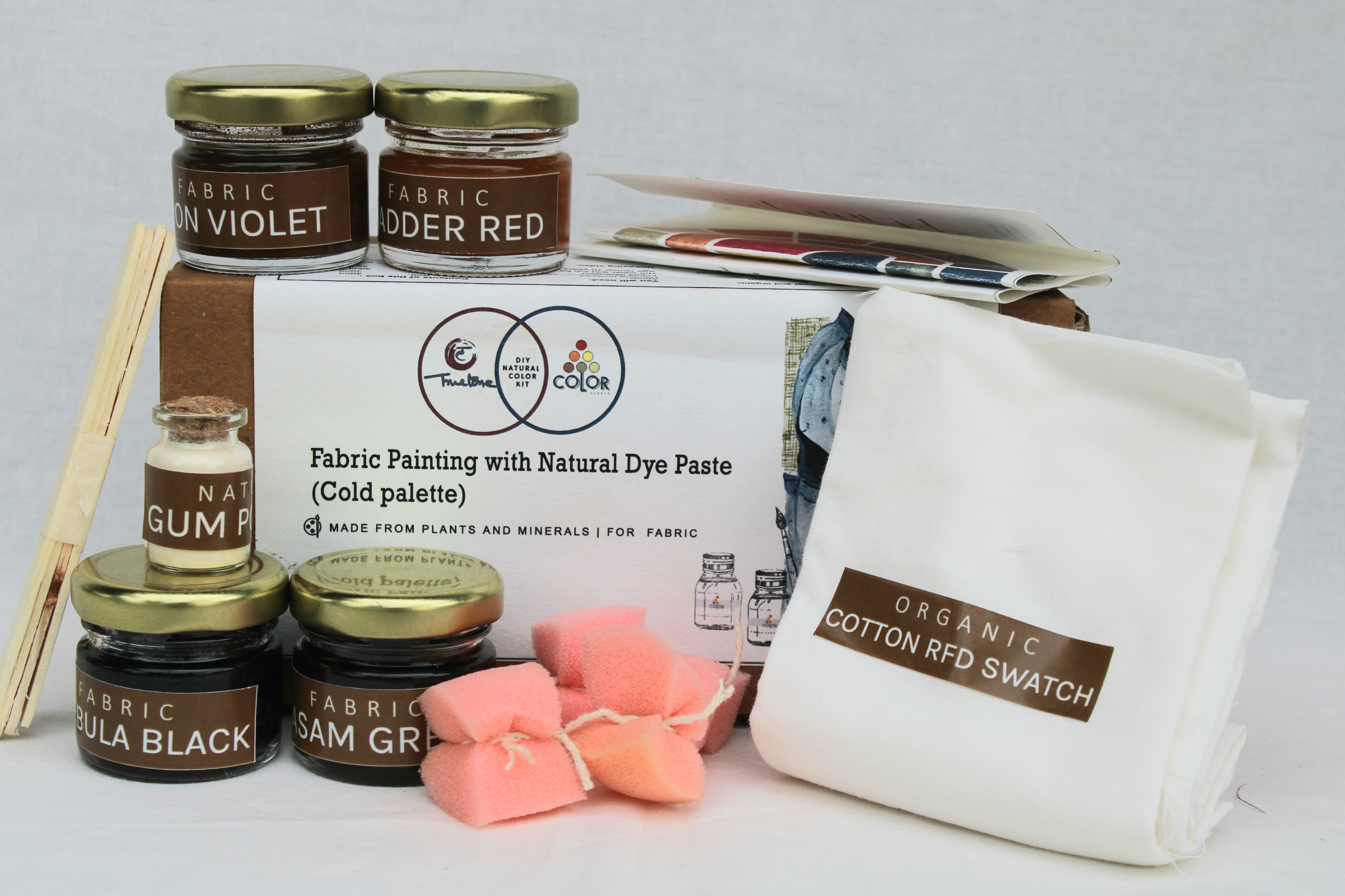Diy Kit: Fabric Painting With Natural Dye Paste (Cold Palette)