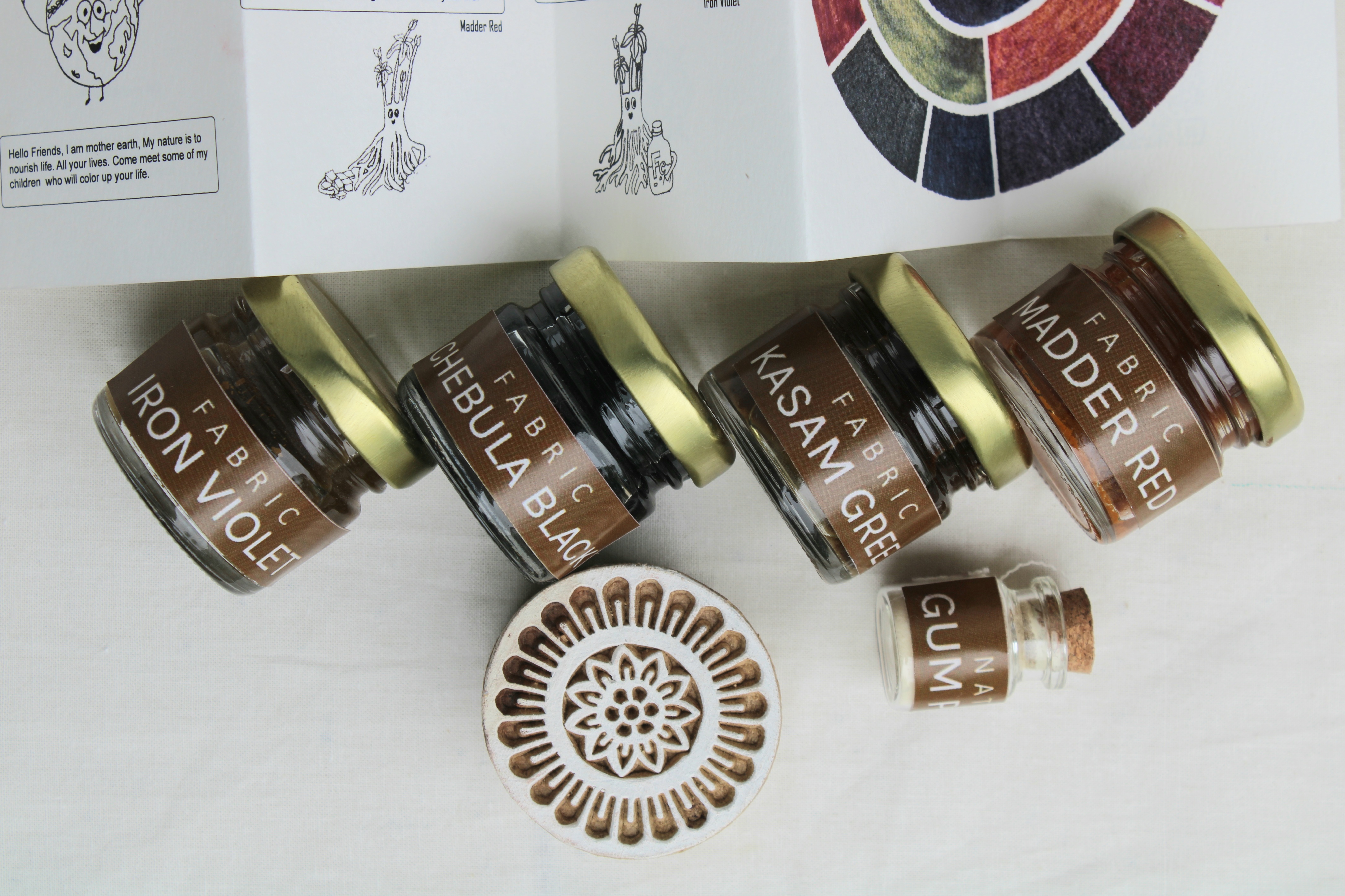 Diy Kit : Block Printing With Natural Dye Paste (Cold Palette)