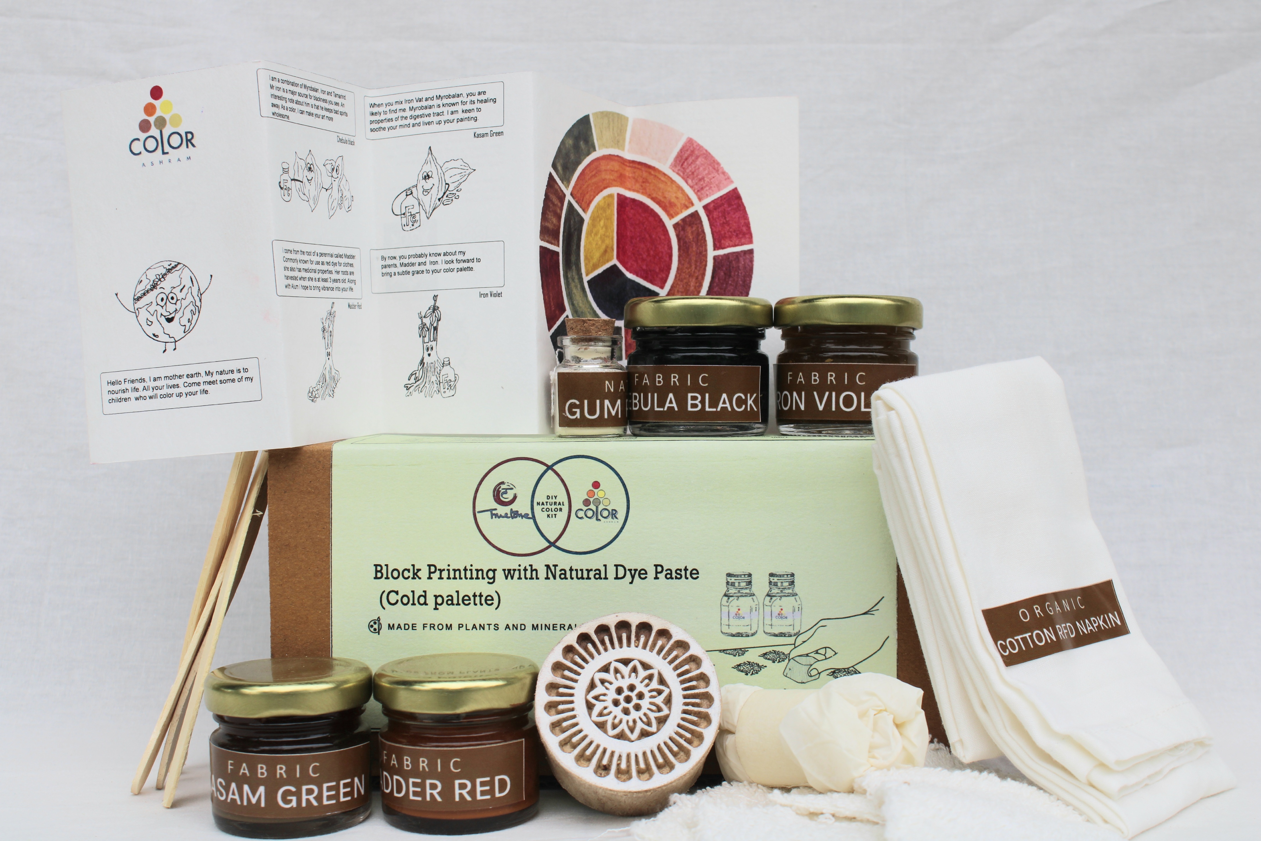Diy Kit : Block Printing With Natural Dye Paste (Cold Palette)