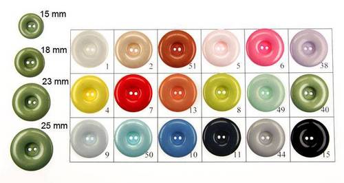 Coloured Polyester Buttons