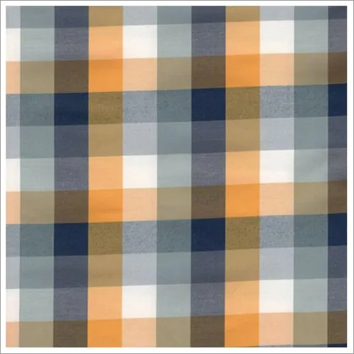 Polycotton Check Yarn Dyed Fabric Texture: Printed