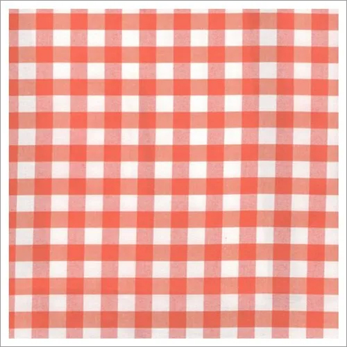 Carrot Check Yarn Dyed Fabric Texture: Printed