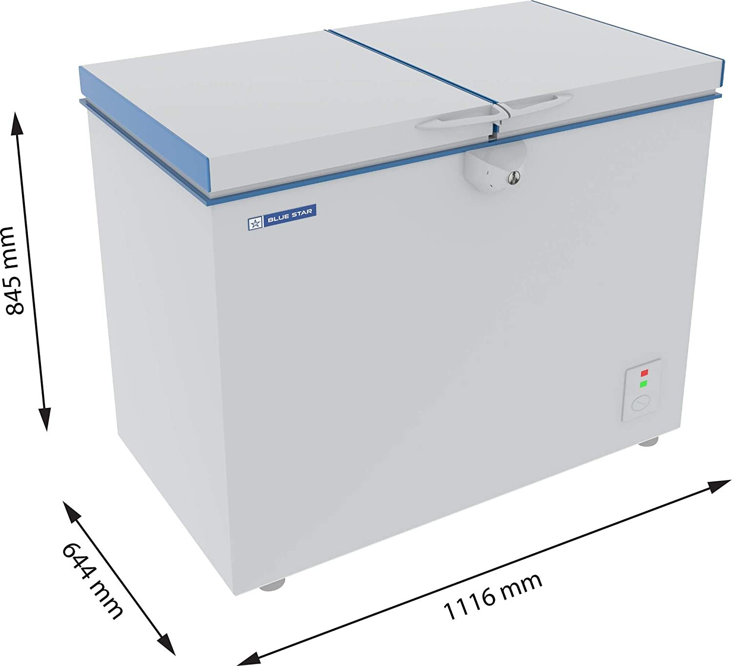 White Double Door Deep Freezer