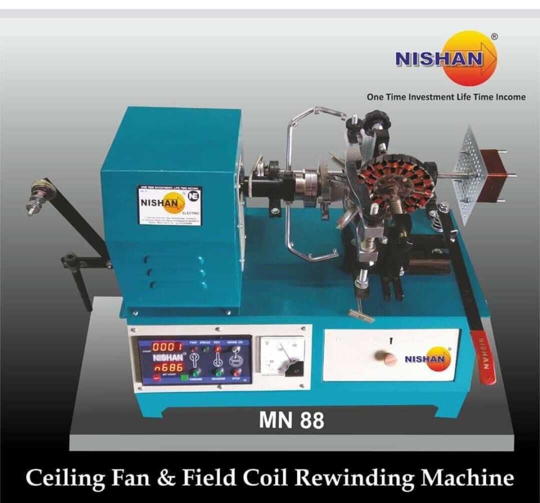 Fan Winding Machine - Steel & Plastic, 1.5hp Motor, Variable Speed, 50kg | Cost Effective, Durable Design, Easy Operation, Efficient Process, Fast Winding, High Output, Precise Control, Blue Finish