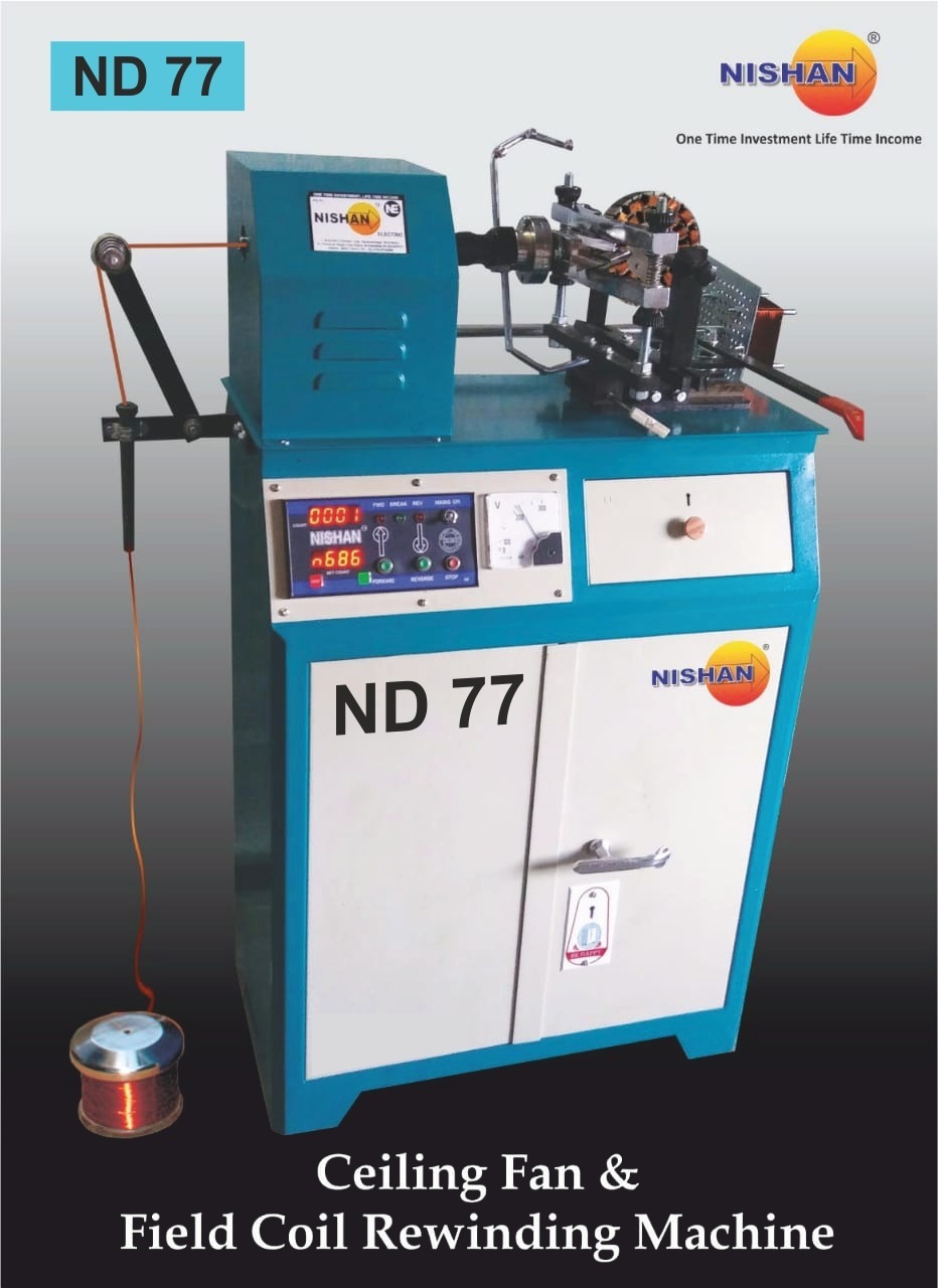 Fan Winding Machine - Steel & Plastic, 1.5hp Motor, Variable Speed, 50kg | Cost Effective, Durable Design, Easy Operation, Efficient Process, Fast Winding, High Output, Precise Control, Blue Finish