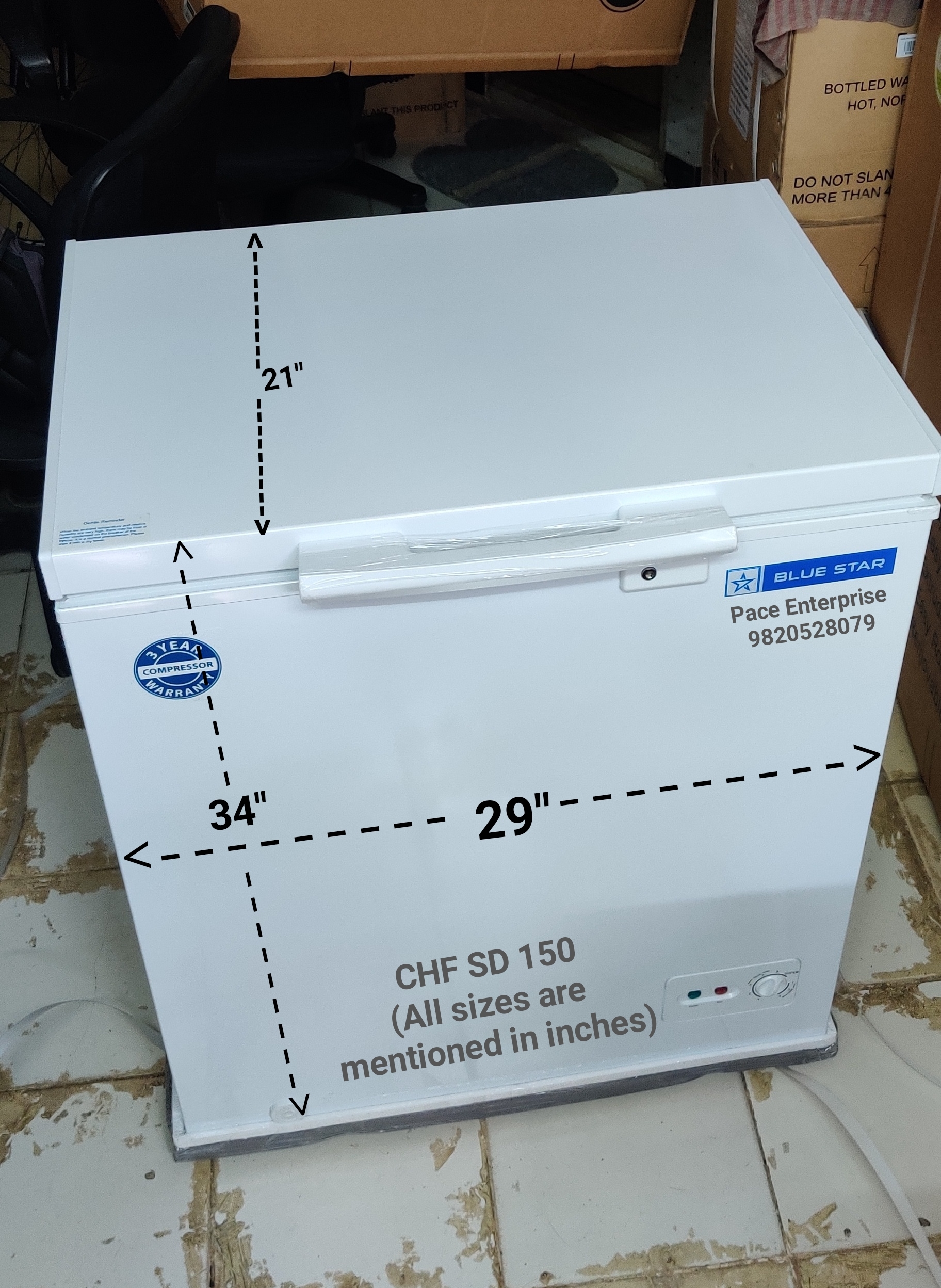 White Chf 150 Deep Freezer