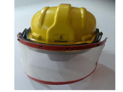 पॉलीकार्बोनेट विज़र के साथ पारदर्शी मेश शील्ड