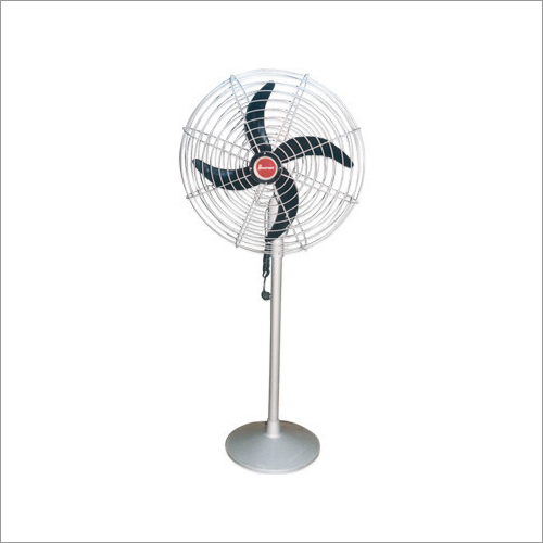 Air Circulator Pedestal Fan - Stainless Steel, 4 Blades, Silver Color | 230-415 Voltage, 1 Year Warranty, Wall Mounted Design