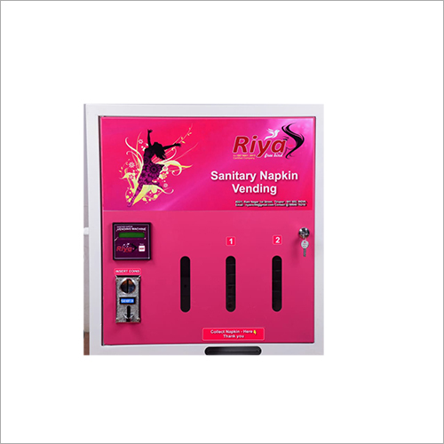 Pink Coin Operated Napkin Vending Machine