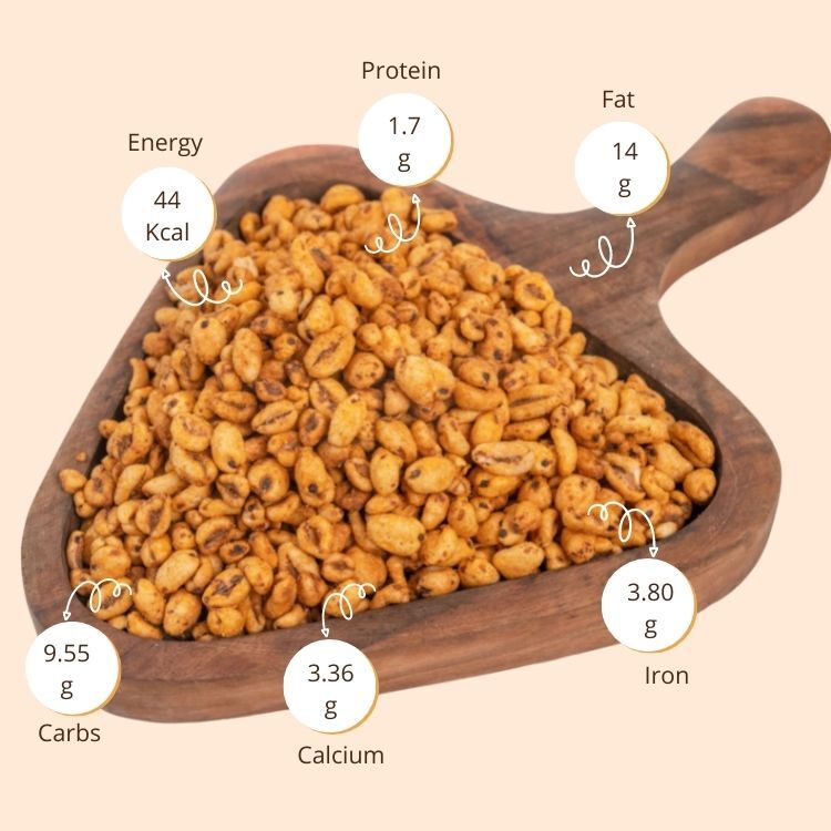 Wheat Puff Masala - 150g Pack, Baked Non-fried Snack, Nutrient-rich Comfort Food