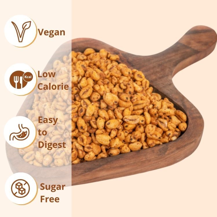 Wheat Puff Masala - 150g Pack, Baked Non-fried Snack, Nutrient-rich Comfort Food