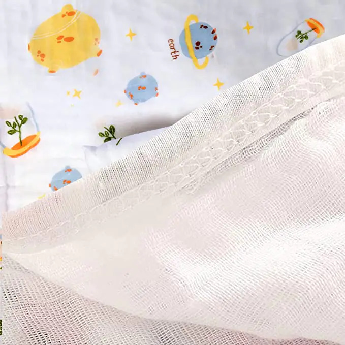 White 6 Layer Super Soft Muslin Blanket For Kids