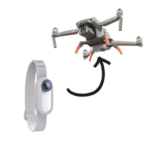 Dji मिनी 3 प्रो/बाइक/रिस्ट/बैग एक्सेसरीज के साथ Insta360 Go 2 मल्टी-यूज़ एडाप्टर स्ट्रैप के लिए माउंट करें