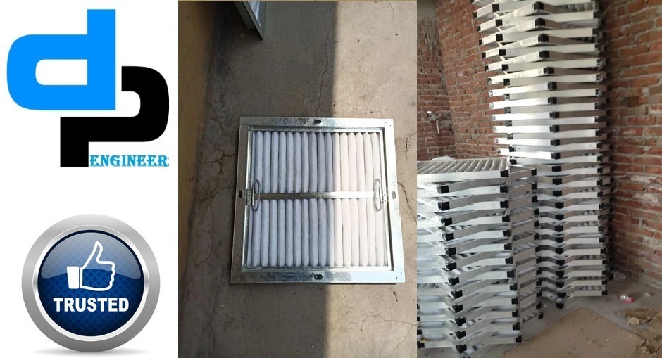 Ductable Units Pre Filter - Galvanized Steel, 24x24x2 Inches | Synthetic Non-woven Media, Washable, High Dust Holding Capacity, Easy Assembly, Fire Retardant, Low Pressure Drop