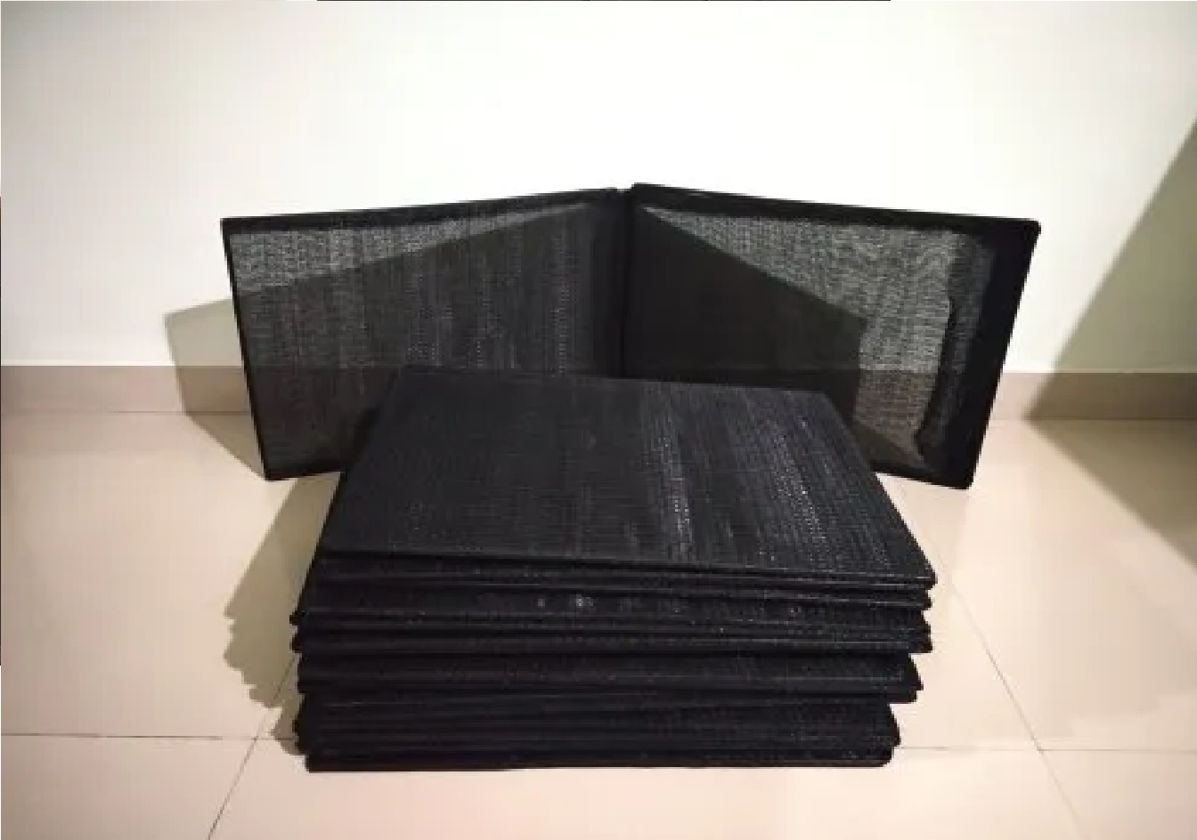 Rod Framed Fan Coil Unit Filter - Hdpe Pleated, Galvanized Steel, 610x610x50 Mm, White | Pre Filter For Power, Cement, Textile Industries