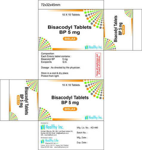 5mg बिसाकोडल टैबलेट बीपी जनरल मेडिसिन