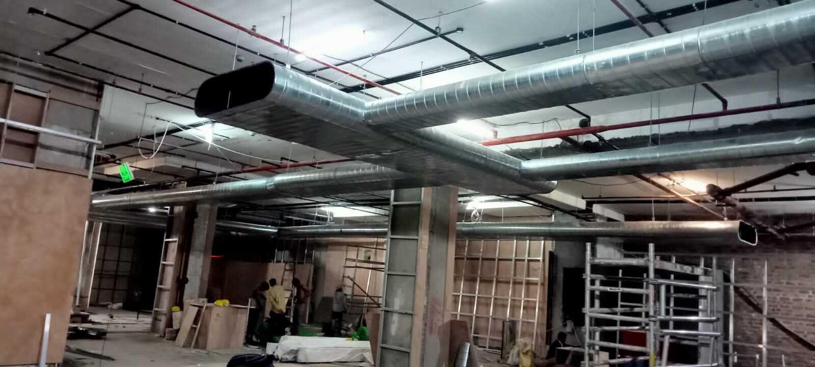 White Spiral Oval Duct