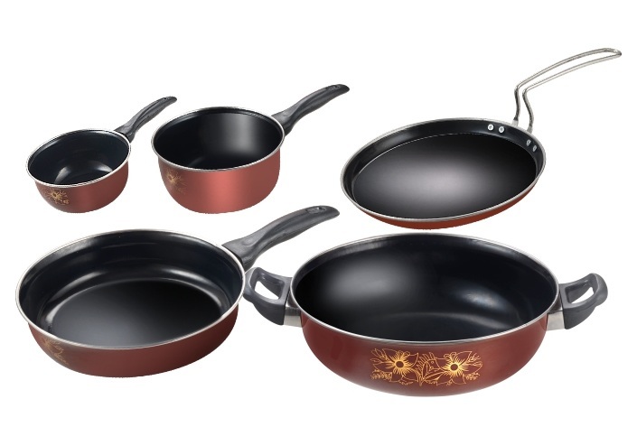 Mild Steel Cookware 5 Pcs Set
