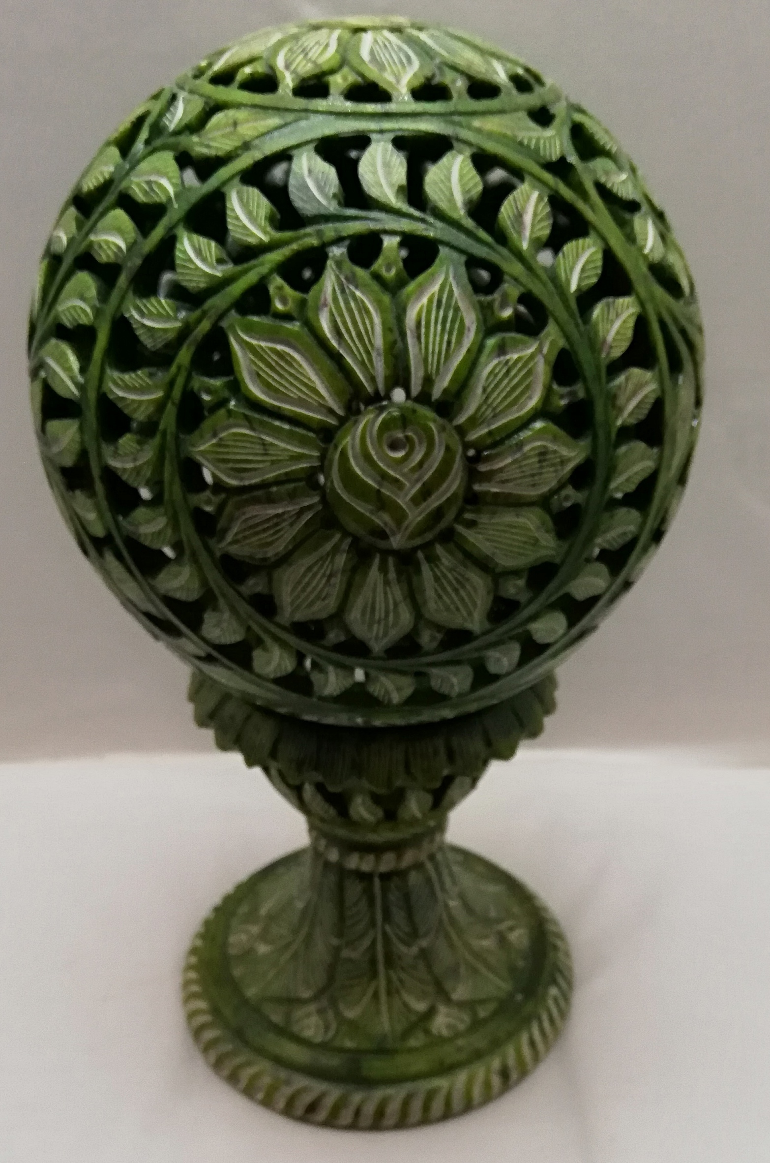 Candle Holder - Hand-carved Soapstone, 10cm Diameter X 12cm Height, Pink Color | Elegant Design, Intricate Carving, Durable Material, Perfect Gift