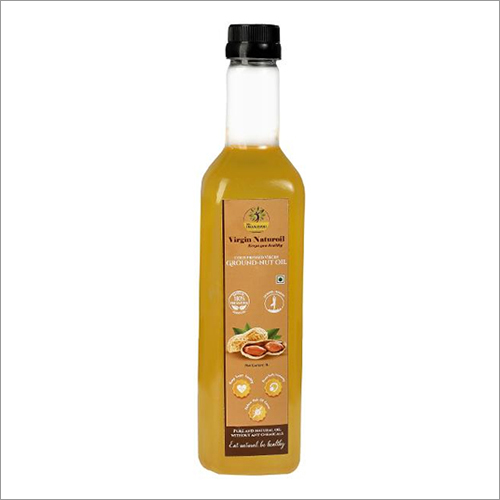 Wood Pressed Groundnut Oil - 1kg Plastic Bottle | Unrefined High Purity Rich In Omega-6 And Vitamin E Chemical Free Fssai Certified