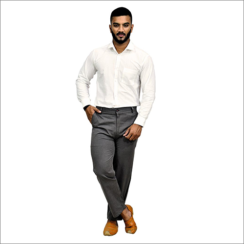 White Cotton Plain Shirt - Multiple Sizes And Colors | Full Sleeves, Beaded Closure, Washable For All Seasons