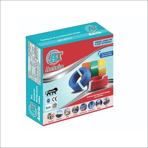 Aetrio - 4 sqmm Single Core FR PVC Wire , 1100V Insulation Rated, Copper Conductor, CE & RoHS Compliant, Ideal for Homes and Buildings, 18A Current Rating, 90m Roll Length, Vibrant Blue Color