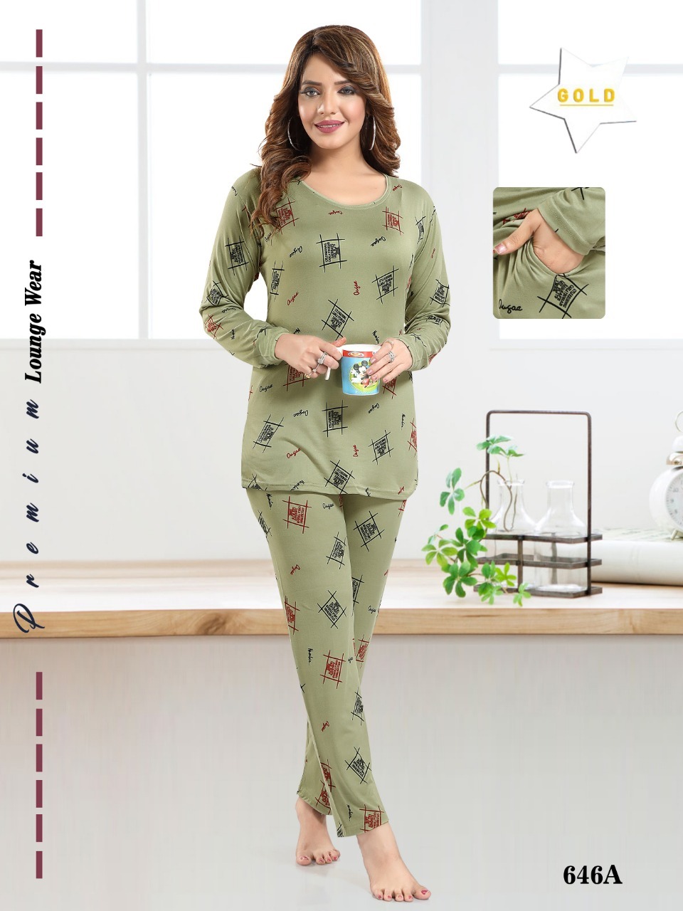 Ladies Night Wear Full Sleeves