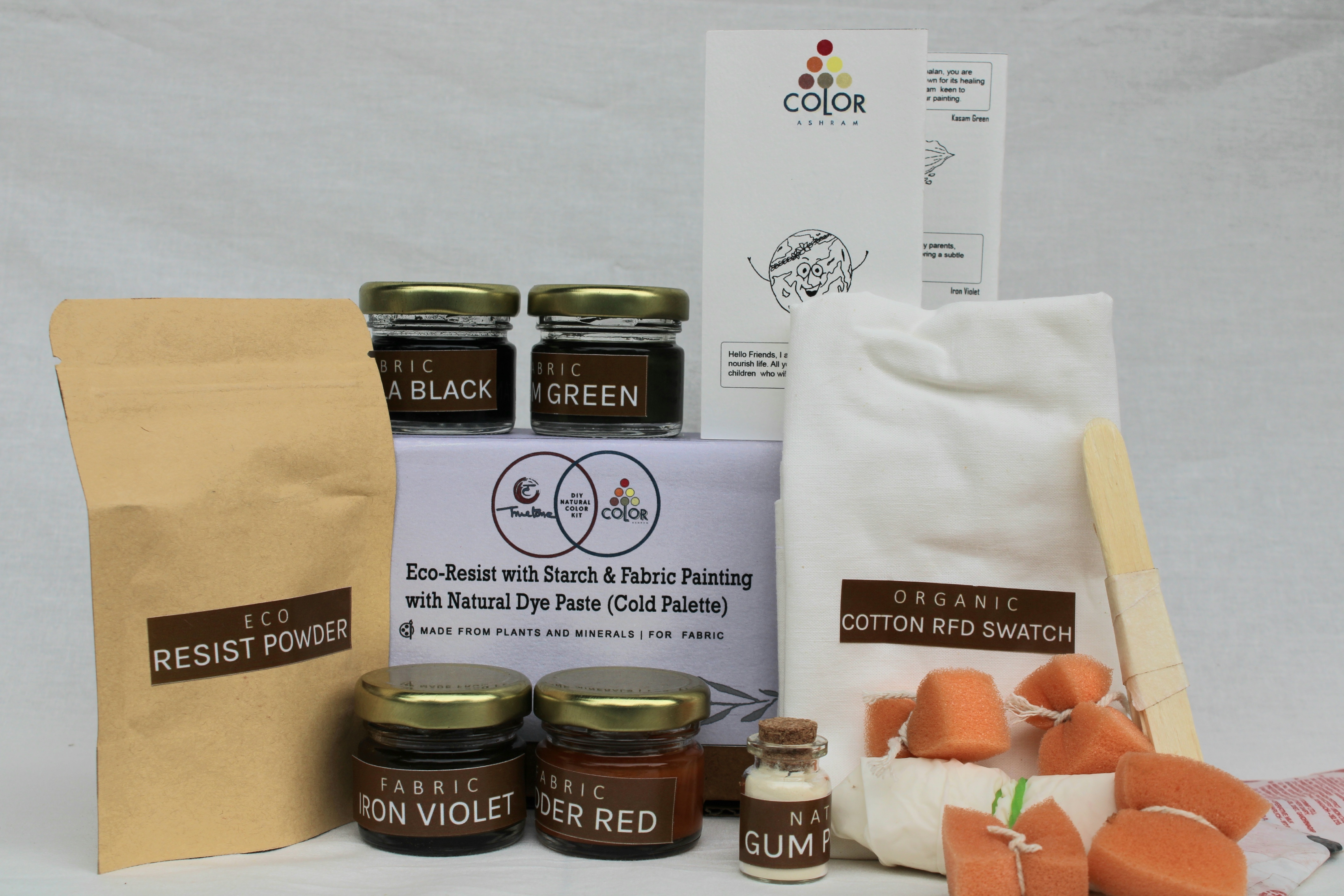 Diy Kit Eco-resist With Starch And Fabric Painting With Natural Dye Paste