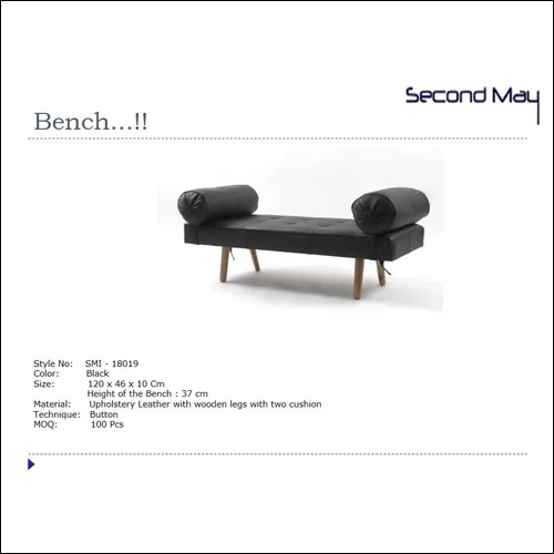 Glossy Leather Furniture Bench