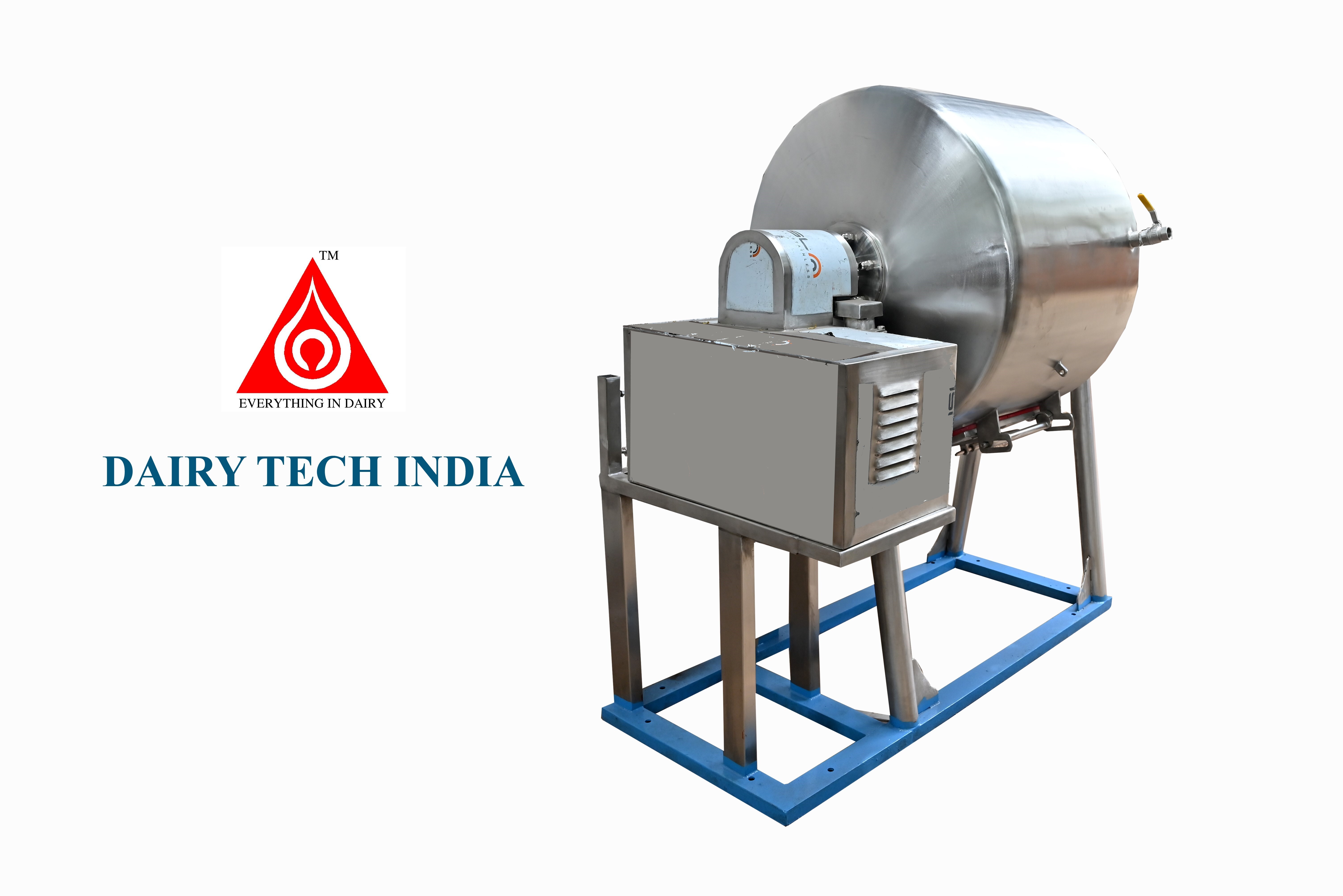 Butter Churner - Stainless Steel, Silver Color | Air Cooling, Semi Automatic, Pasteurization Method