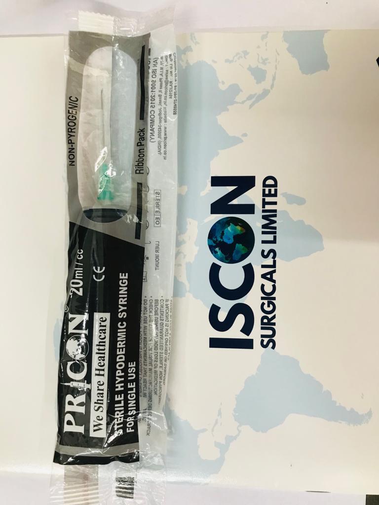 Disposable Syringe With Needle 20 Ml - Stainless Steel Needle, Individually Packed Blister, Eo Sterilized, Iso 7886, Ce Certified | Single Use, Non-recyclable