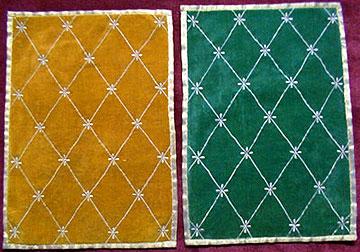 Cotton Velvet Placemat with Embroidery