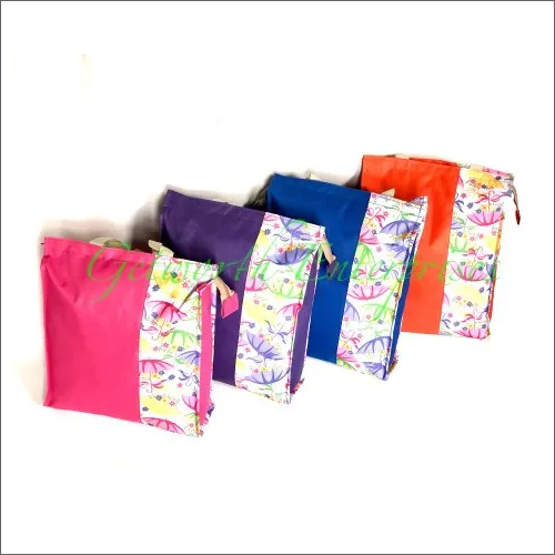 Multi Color Thamboolam Bag - Polyester, 11x14x3 Inches | Attractive Design For Wedding Return Gifts