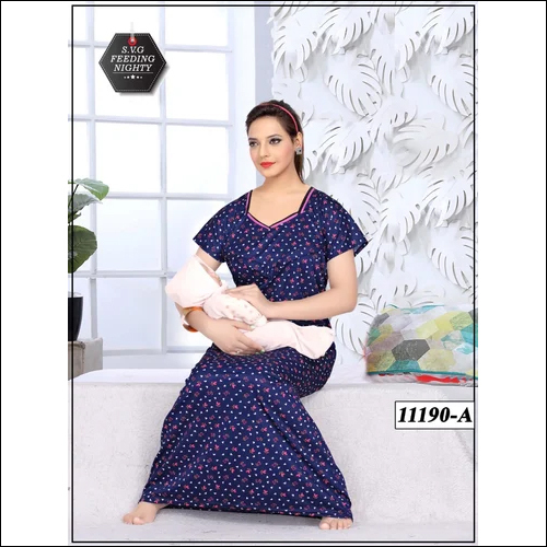 Blue Maternity Nightgown