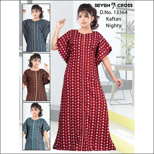 मल्टीकलर प्रिंटेड काफ्तान मैक्सी