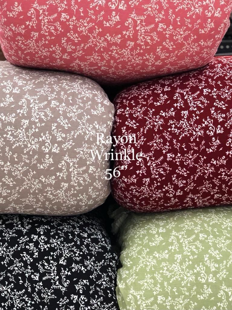 Rayon Fabric - Multicolor Printed, Quick Dry & Smooth Texture | Washable And Perfect For Kurtis And Dresses